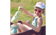 WOOPIE GREEN Krokodilo smėlio ir vandens rinktuvas, žalias BIODEGRADINĖ ORGANINĖ MEDŽIAGA