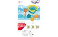 WOOPIE BABY Zestaw Wiaderko Składane z Grabkami Łopatką Foremki Niebieskie					