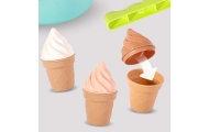 WOOPIE Zestaw do Piasku FUN ICE CREAM Lody 2w1 Fabryka Śnieżek 15 el.