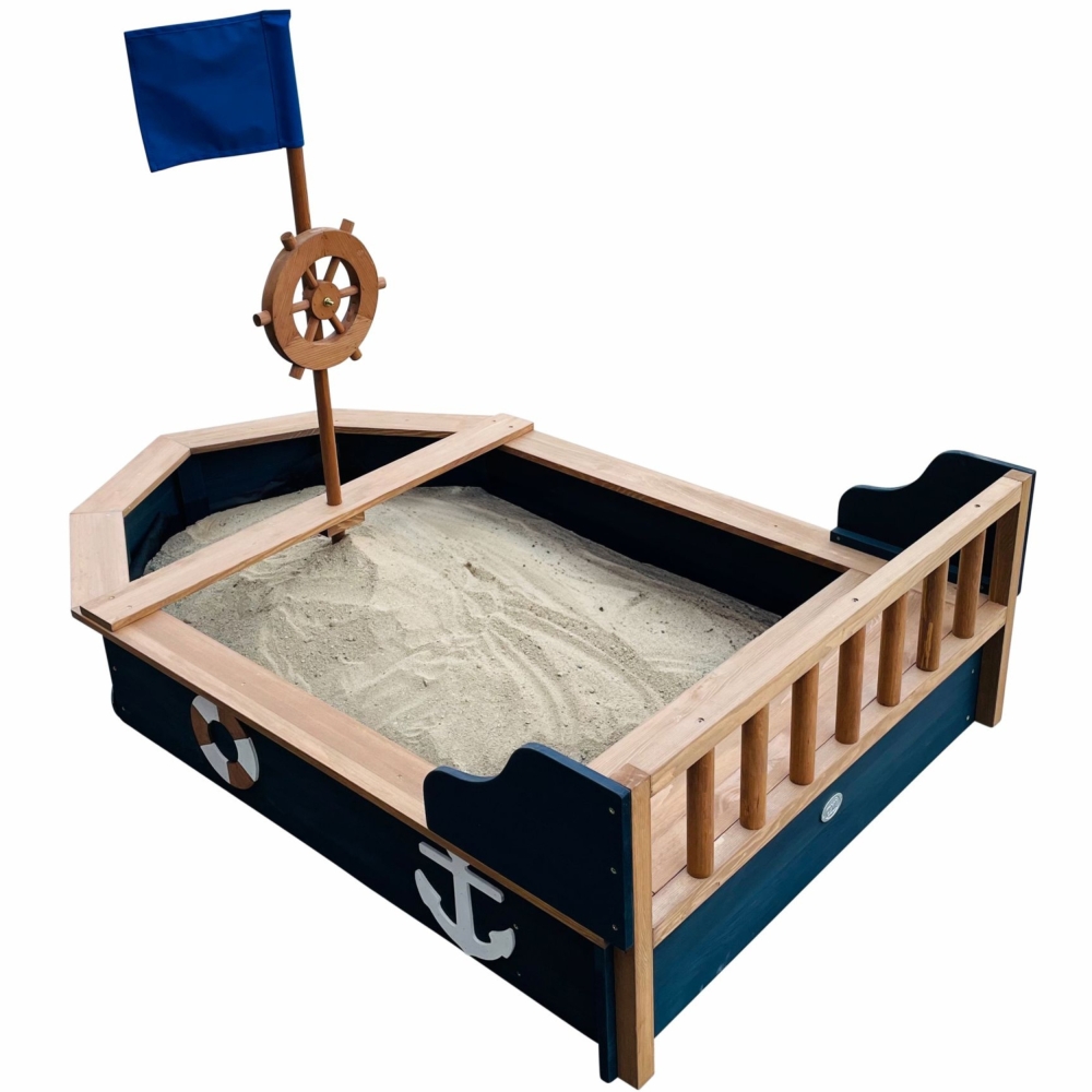 AXI Wooden Sandbox Doris Pirate Ship with Storage + Cover 153 cm 