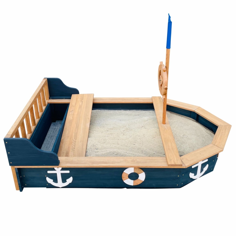 AXI Wooden Sandbox Doris Pirate Ship with Storage + Cover 153 cm 