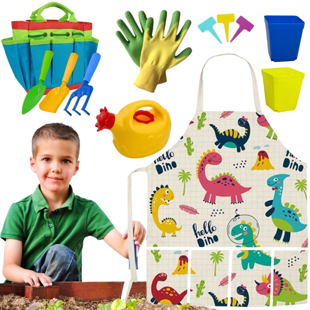 Mažojo sodininko rinkinys WOOPIE 15el. Dinozaurai