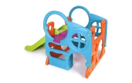 FEBER Duży Plac Zabaw Activity Center Zjeżdżalnia 100 cm Ścianka Wspinaczkowa Kształty