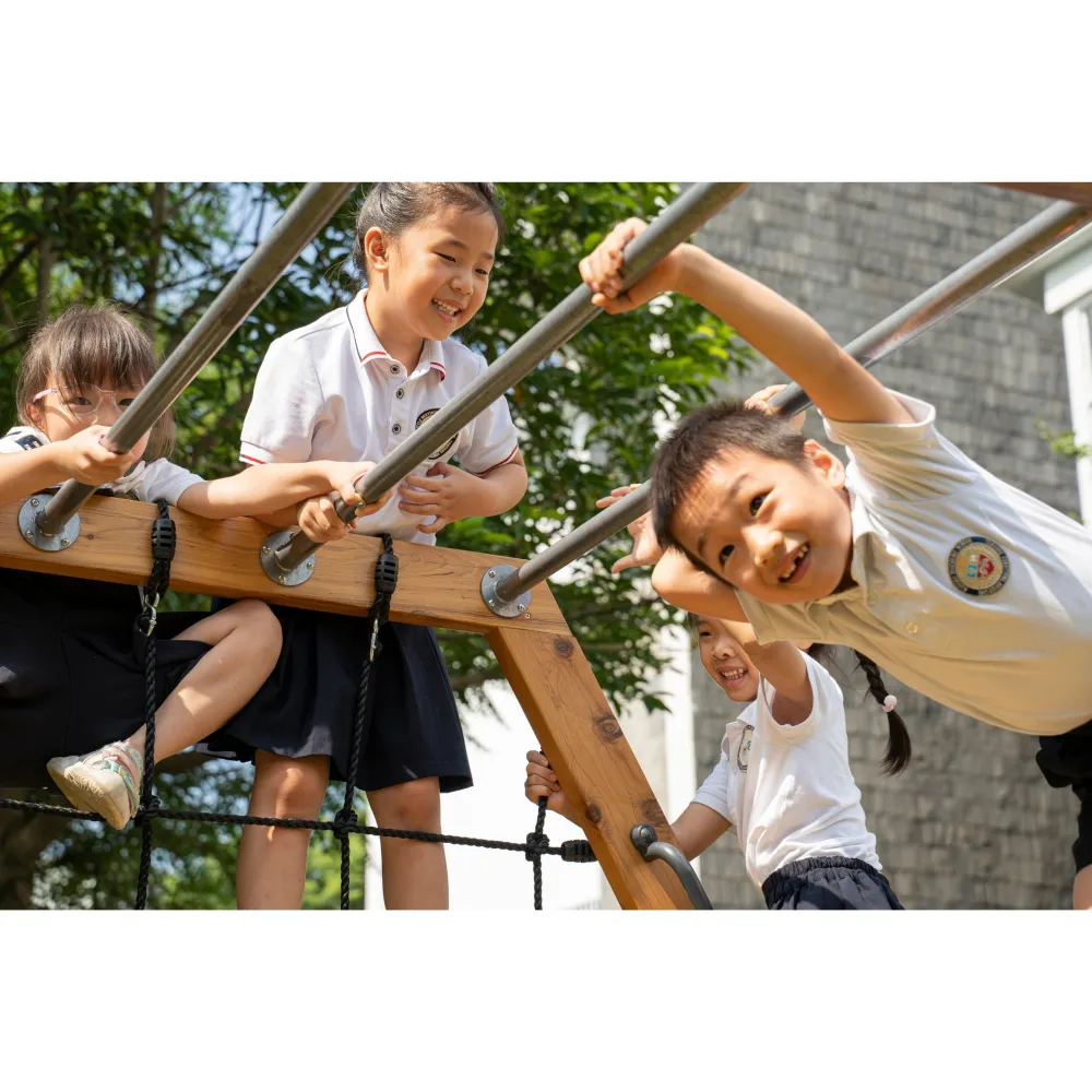 Medinė žaidimų aikštelė CLASSIC WORLD EDU XXL laipiojimo rinkinys Šešiakampis-Žaislai, Lauko žaislai, Žaidimų aikštelės-e-vaikas