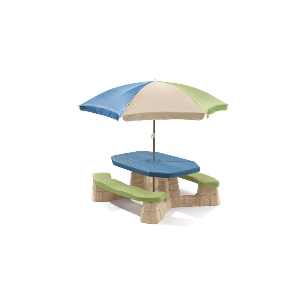 STEP2 Picnic Table with Umbrella and Benches