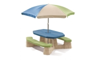 STEP2 Picnic Table with Umbrella and Benches
