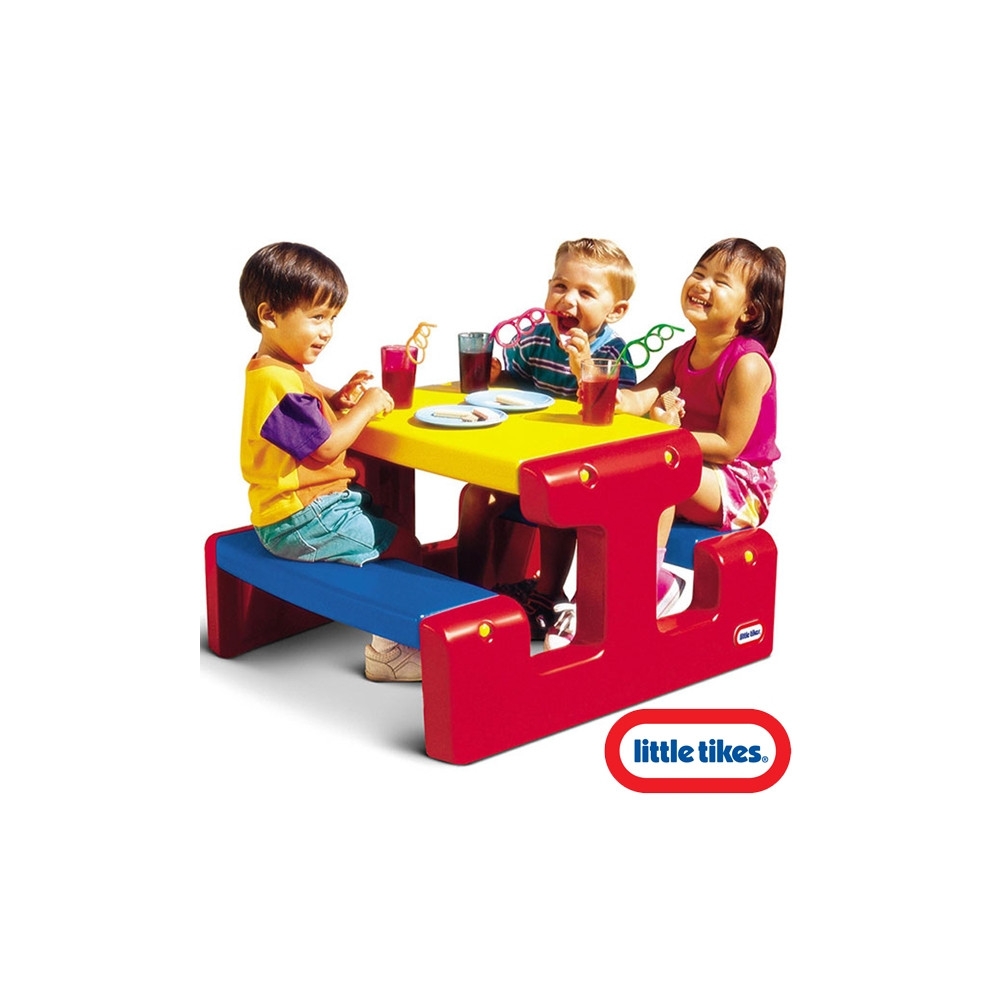 Pikniko stalas LITTLE TIKES, raudonas/geltonas/mėlynas-Žaislai, Lauko žaislai, Žaidimų aikštelės-e-vaikas