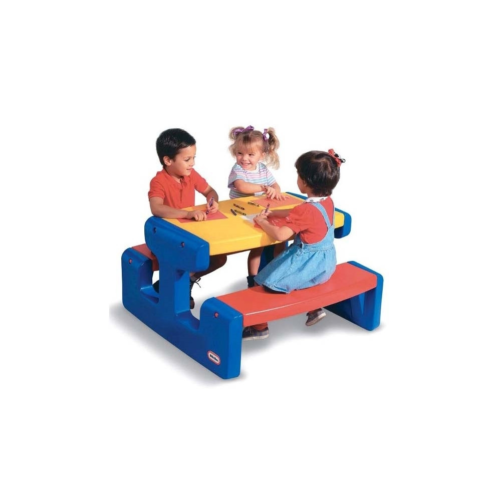 Vaikiškas pikniko stalas "Little tikes" mėlynas