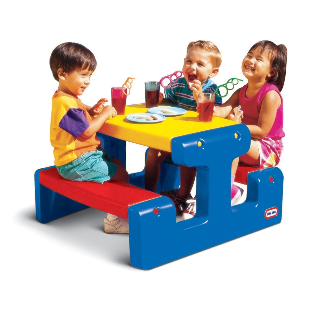 Vaikiškas pikniko stalas "Little tikes" mėlynas