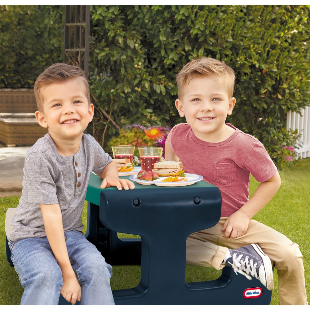 Vaikiškas sodo pikniko stalas Little Tikes, mėlynos ir žalios spalvos