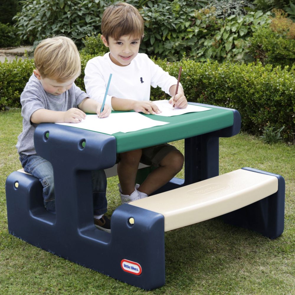 Vaikiškas sodo pikniko stalas Little Tikes, mėlynos ir žalios spalvos