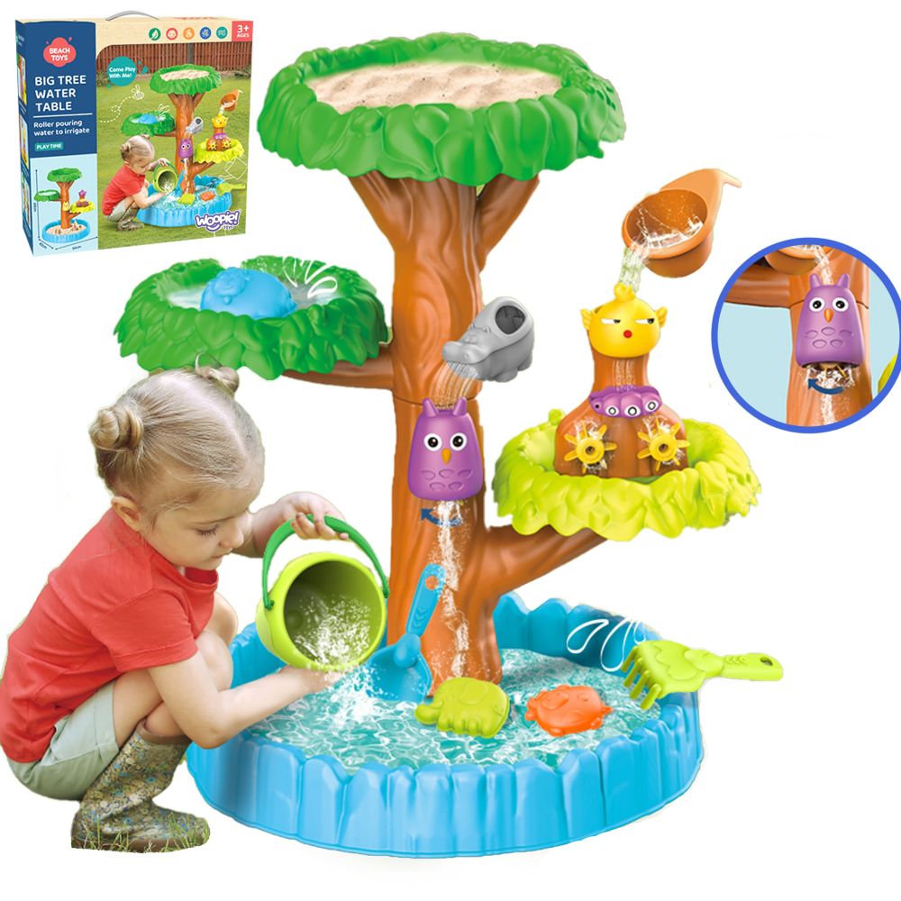 Vandens stalas Smėlio dėžė 2in1 WOOPIE Happy Tree 8 el.