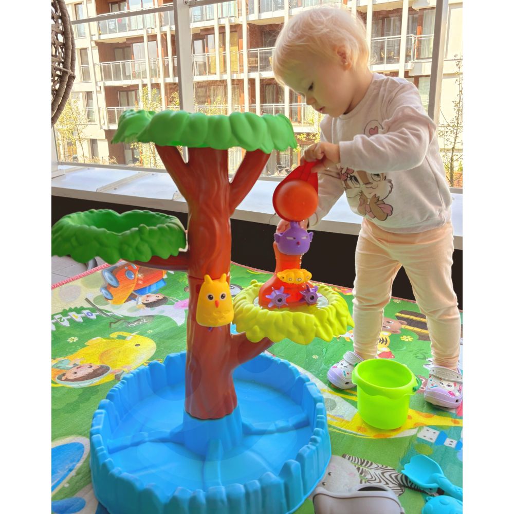 Vandens stalas Smėlio dėžė 2in1 WOOPIE Happy Tree 8 el.