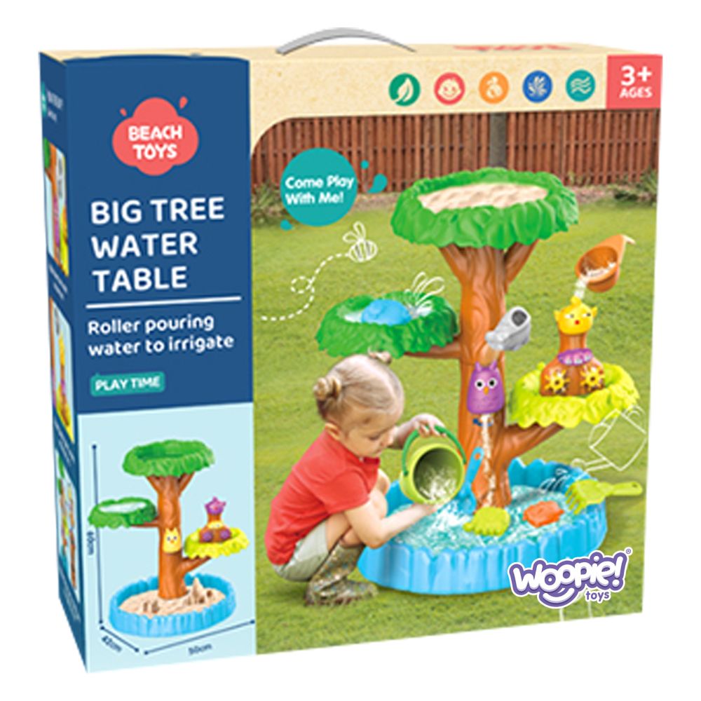 Vandens stalas Smėlio dėžė 2in1 WOOPIE Happy Tree 8 el.