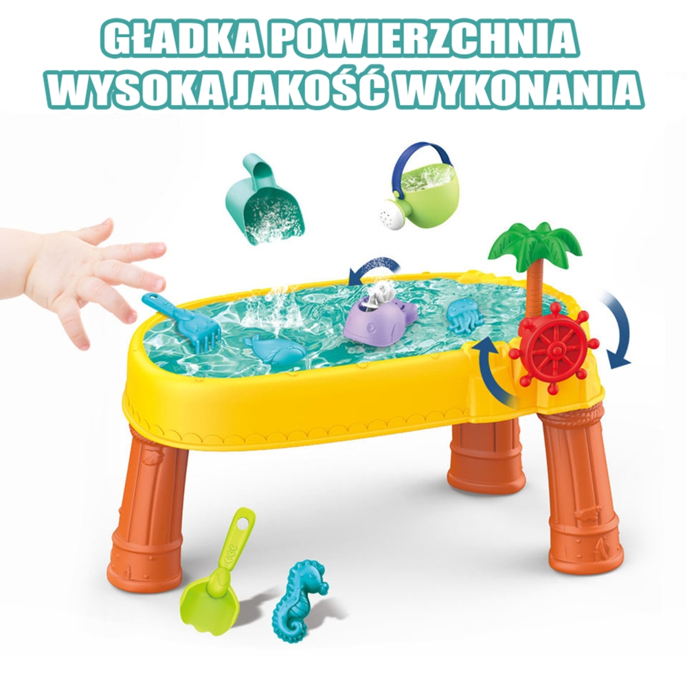Vandens stalas 2in1 WOOPIE Smėlio dėžė Piratų laivas 8 ak.
