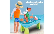 Vandens stalas WOOPIE 2in1 Smėlio dėžė Krioklys 10 el.