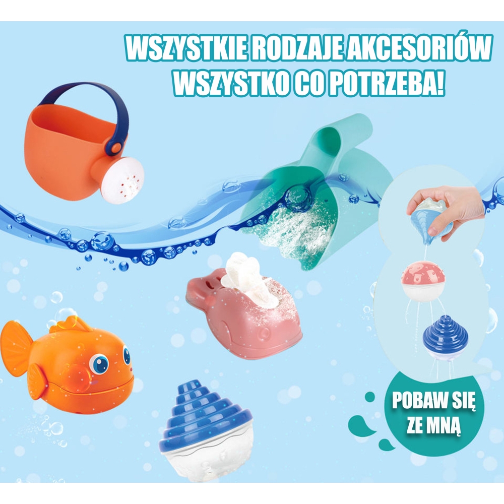 Vandens stalas WOOPIE 2in1 Smėlio dėžė Krioklys 10 el.