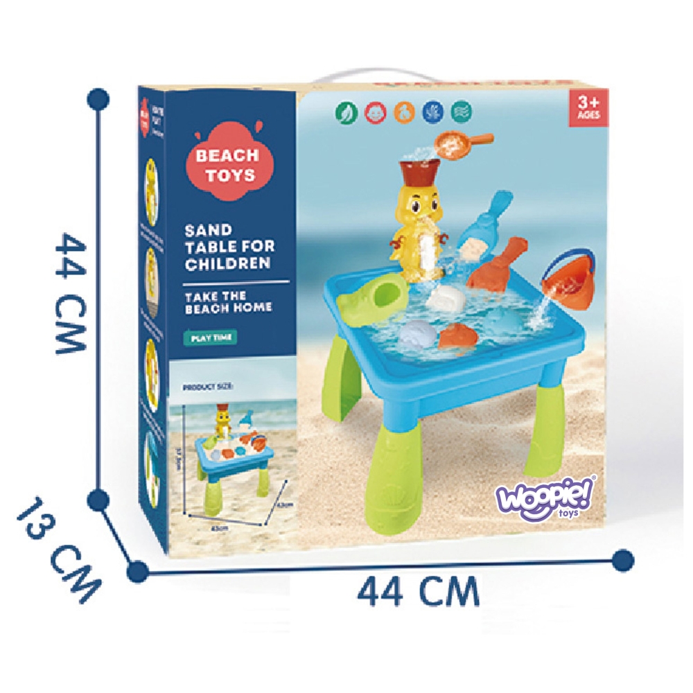 Vandens stalas - Smėlio dėžė WOOPIE 2in1 Antis krioklys 9 el.-Žaislai, Lauko žaislai, Vandens ir smėlio žaislai, Smėlio ir vande