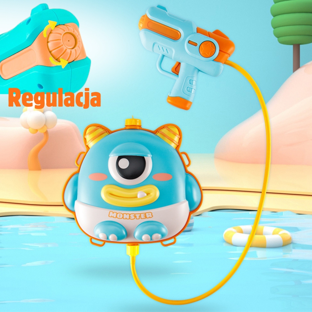 WOOPIE vandens pistoletas su kuprine UFO MONSTER - 2,1 l talpos