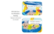 Vandens stalas WOOPIE XL su kėde 2in1 Smėlio dėžė Delfinas 12el.