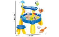 Vandens stalas WOOPIE XL su kėde 2in1 Smėlio dėžė Delfinas 12el.