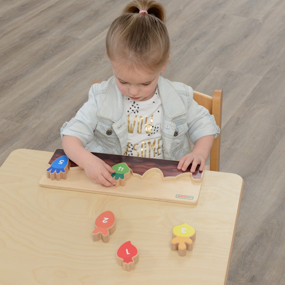 Medinė dėlionė MASTERKIDZ skaičiai, spalvos ir daržovės-Žaislai, Dėlionės, Dėlionės patiems mažiausiems-e-vaikas