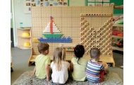 Laisvai stovinti kūrybinė MASTERKIDZ STEM mokymosi lenta 166 x 125-Žaislai, Lavinamieji žaislai, Veiklos centrai-e-vaikas