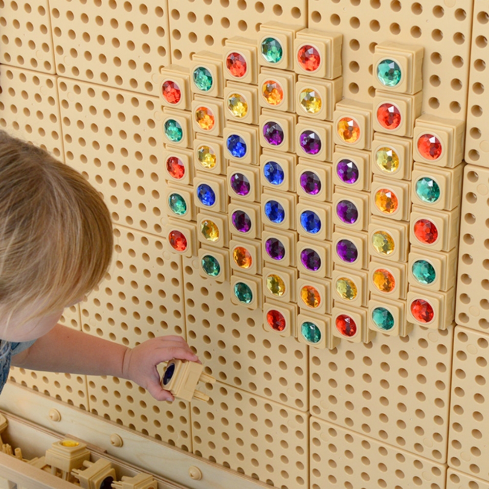 Spalvoti akrilo deimantai MASTERKIDZ STEM mokslo lentai, 72 vnt-Žaislai, Lavinamieji žaislai, Veiklos centrai-e-vaikas