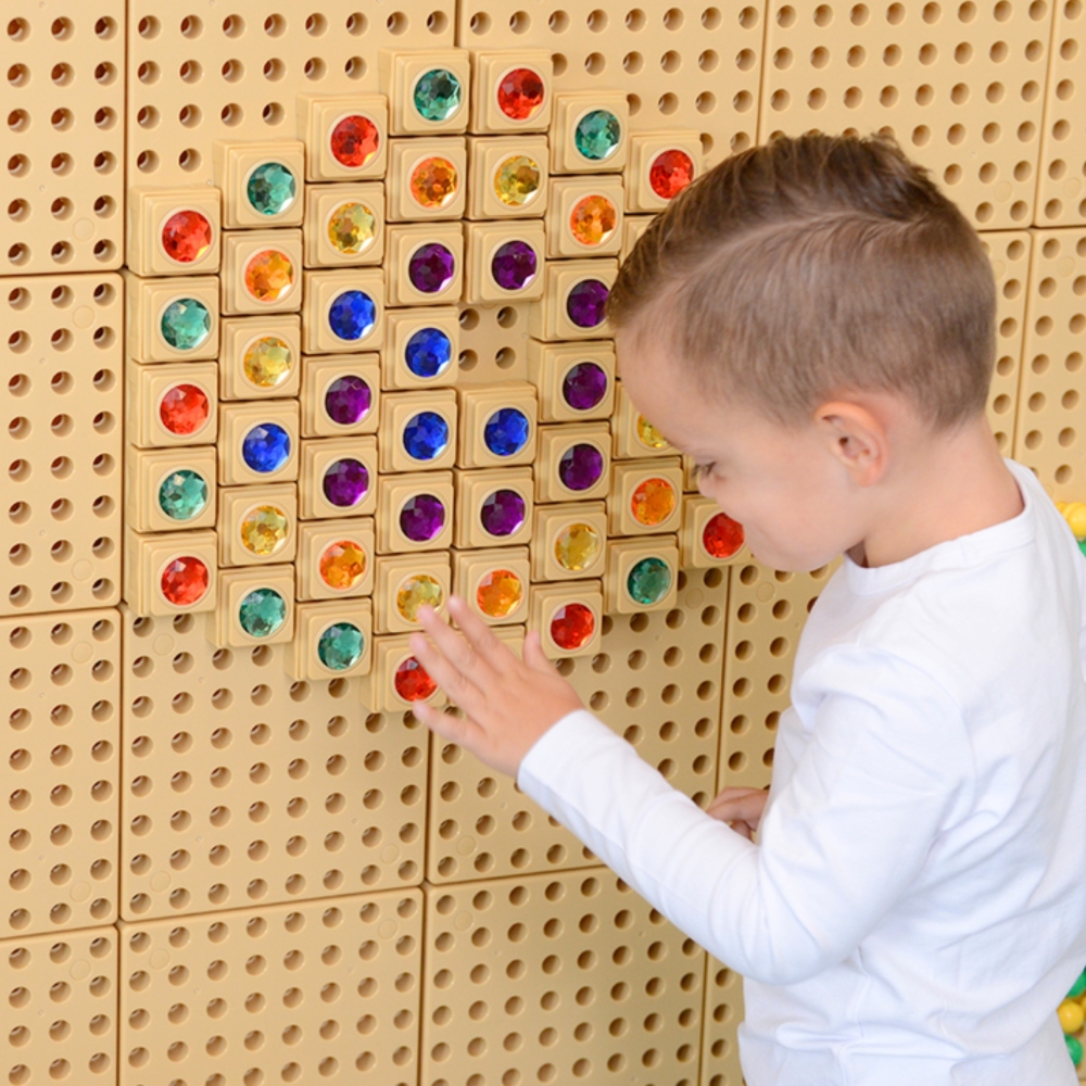 Spalvoti akrilo deimantai MASTERKIDZ STEM mokslo lentai, 72 vnt-Žaislai, Lavinamieji žaislai, Veiklos centrai-e-vaikas