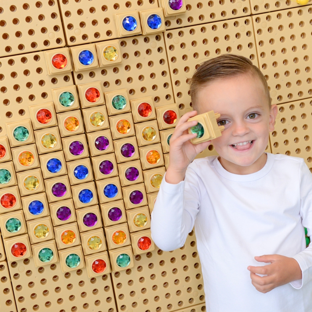 Spalvoti akrilo deimantai MASTERKIDZ STEM mokslo lentai, 72 vnt-Žaislai, Lavinamieji žaislai, Veiklos centrai-e-vaikas