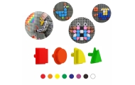 MASTERKIDZ Geometric Elements 8 Spalvos 256 vnt STEM plokščių priedai