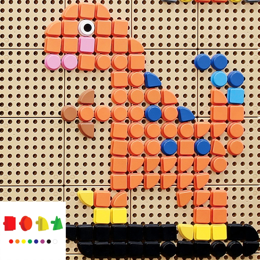 MASTERKIDZ Geometric Elements 8 Spalvos 256 vnt STEM plokščių priedai