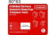 MASTERKIDZ Geometryczne Elementy 8 Kolorów 256 szt Akcesoria do tablic STEM
