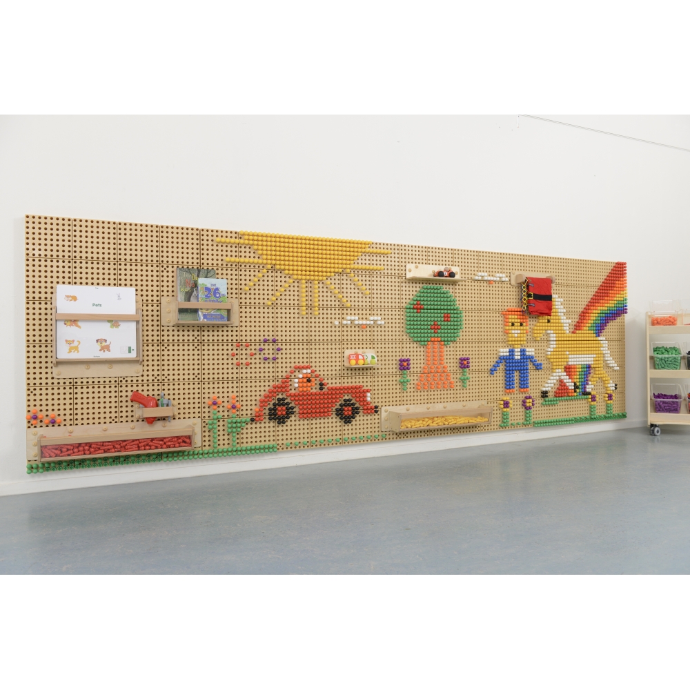 Kūrybinė STEM sieninė lenta MASTERKIDZ + tvirtinimo plokštė 120x80cm-Žaislai, Lavinamieji žaislai, Veiklos centrai-e-vaikas