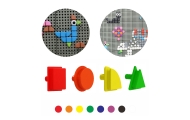 Geometrinių figūrų rinkinys MASTERKIDZ 64vnt., skirtas STEM lentai
