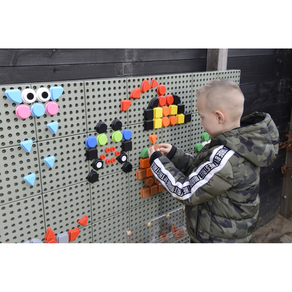 Geometrinių figūrų rinkinys MASTERKIDZ 64vnt., skirtas STEM lentai