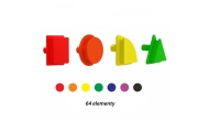 Geometrinių figūrų rinkinys MASTERKIDZ 64vnt., skirtas STEM lentai