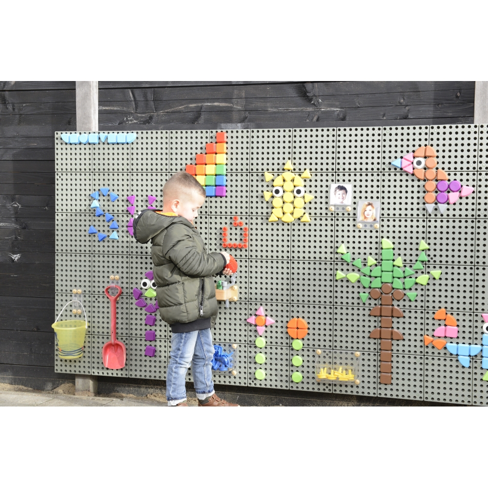 Geometrinių figūrų rinkinys MASTERKIDZ 64vnt., skirtas STEM lentai