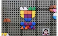 MASTERKIDZ Zestaw Kołeczki w kształcie figur geometrycznych 64szt do tablic STEM