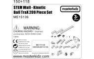 MASTERKIDZ Zestaw Konstrukcyjny Tor dla Piłek Tablica STEM 209elementów