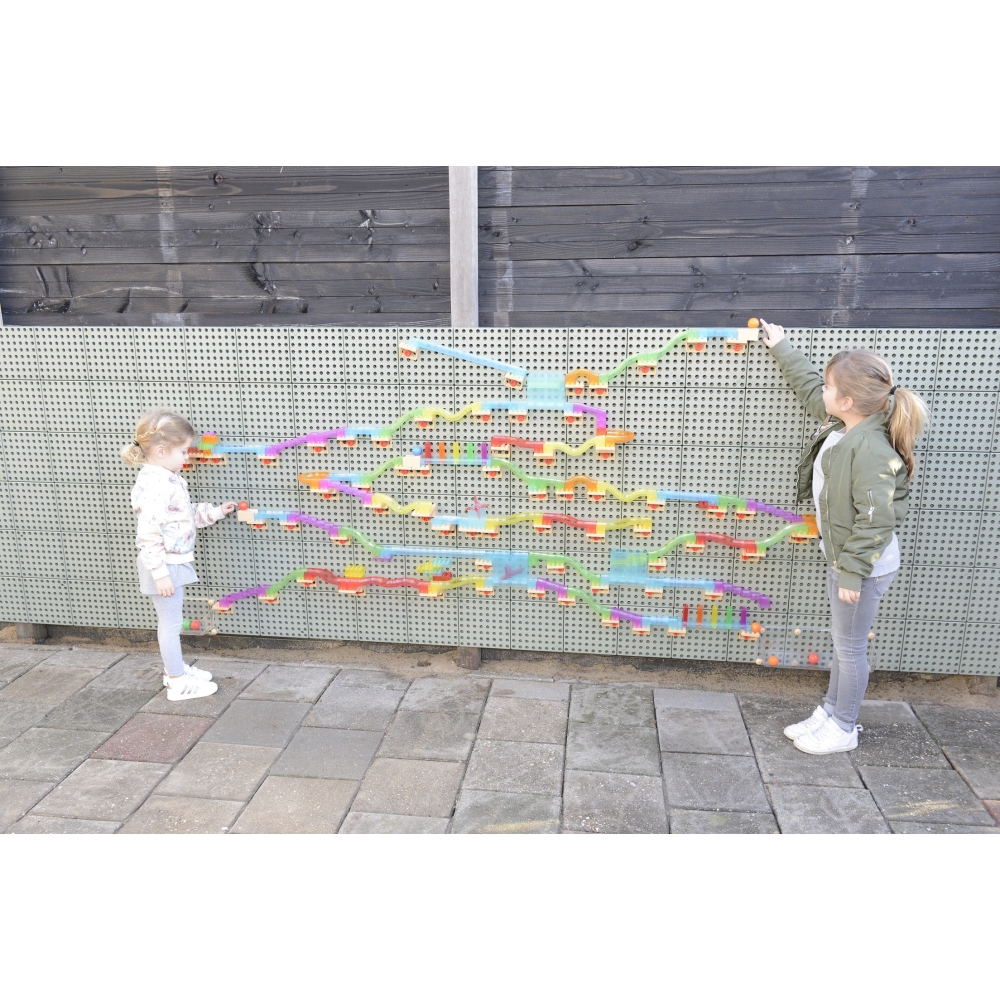 Konstruktoriaus rinkinys MASTERKIDZ Kamuoliukų takelis STEM lenta 440 el.