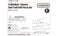 Konstruktoriaus rinkinys MASTERKIDZ Kamuoliukų takelis STEM lenta 440 el.