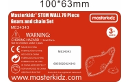 MASTERKIDZ Tablica Ścienna Koła Zębate i Łańcuch 79 El. Zbuduj własny mechanizm