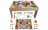 MASTERKIDZ Drewniany Stół Edukacyjny +AKCESORIA STEM WALL					