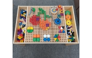 MASTERKIDZ Drewniany Stół Edukacyjny +AKCESORIA STEM WALL					