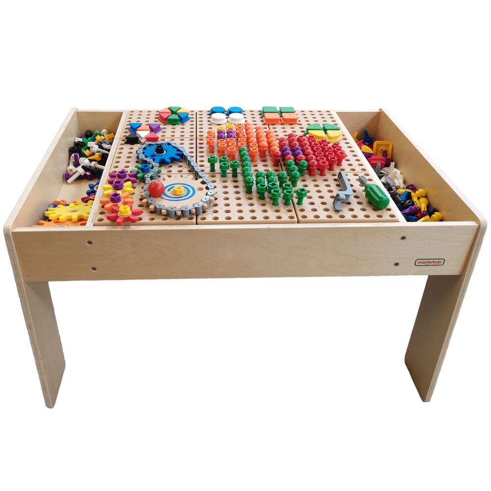 MASTERKIDZ medinis mokomasis stalas + STEM SIENOS PRIEDAI