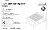 MASTERKIDZ Drewniany Stół Edukacyjny + AKCESORIA STEM WALL + 135 Klocków