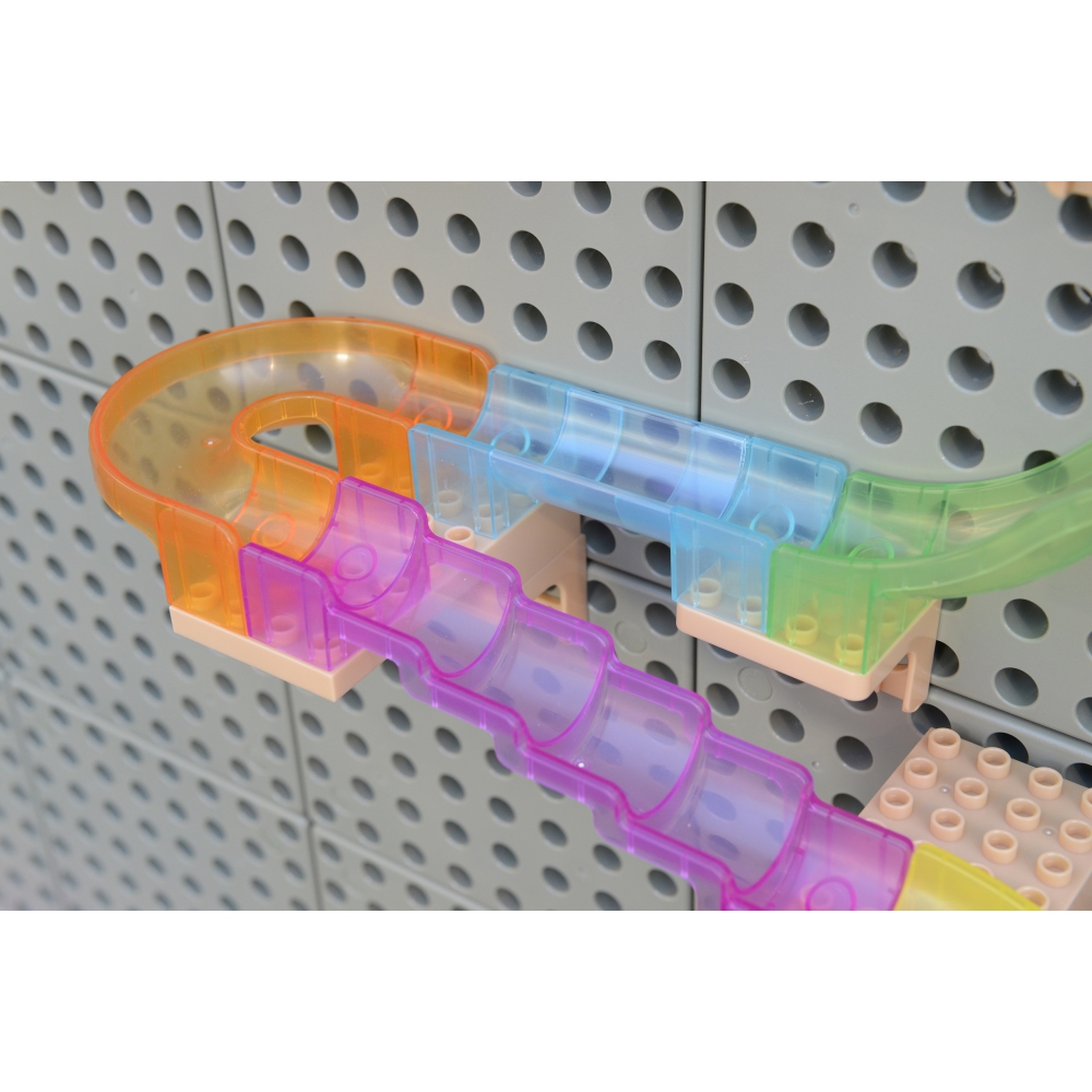 Mokomoji lenta MASTERKIDZ STEM Board Ball Track Construction 63 el.