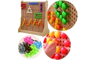 Spalvoti smeigtukai Jumbo Doodles STEM lentoms MASTERKIDZ 128 vnt - 6 spalvos-Žaislai, Lavinamieji žaislai, Veiklos centrai-e-va