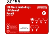 Spalvoti smeigtukai Jumbo Doodles STEM lentoms MASTERKIDZ 128 vnt - 6 spalvos-Žaislai, Lavinamieji žaislai, Veiklos centrai-e-va